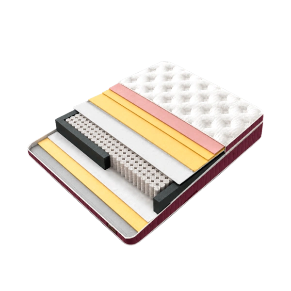 Тапицирана спалня с матрак MINI PUZZLE 160 х 200 - бордо 59