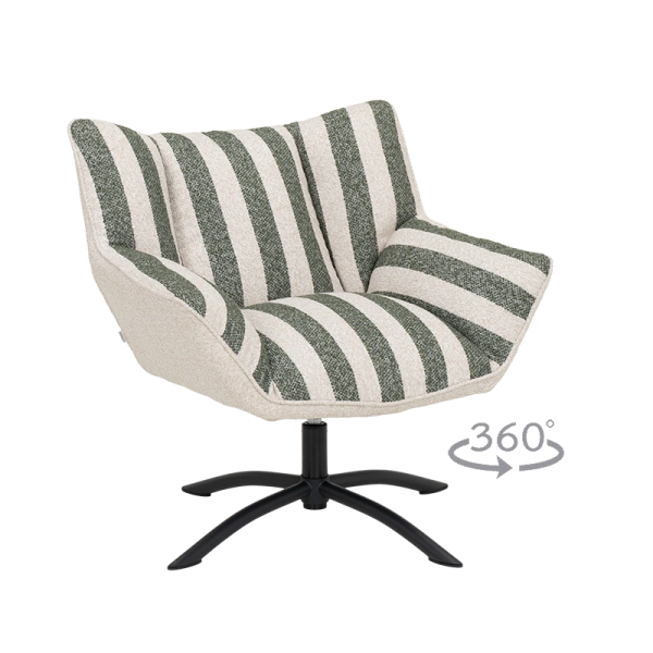 Armchair HOVE - green stripe