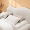 Bed with mattress LUNAMORE 160 x 200 - cream AN