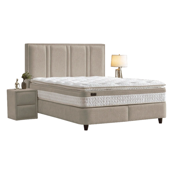 Boxspring bed PAROS XL 160 x 200 - beige 04