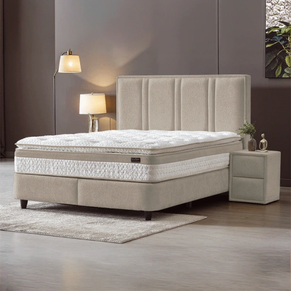 Boxspring bed PAROS XL 160 x 200 - beige 04