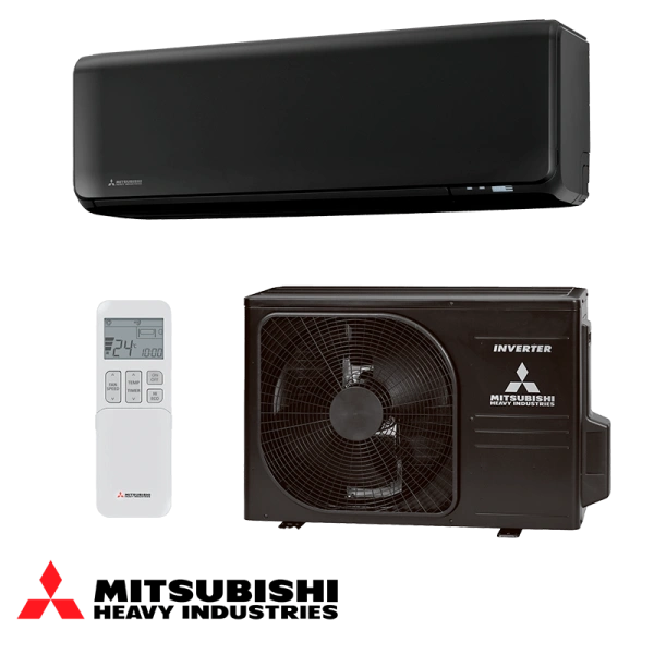Инверторен климатик Mitsubishi Heavy Industries SRK 25 ZT-WFB + SRC 25 ZT-WB - черен