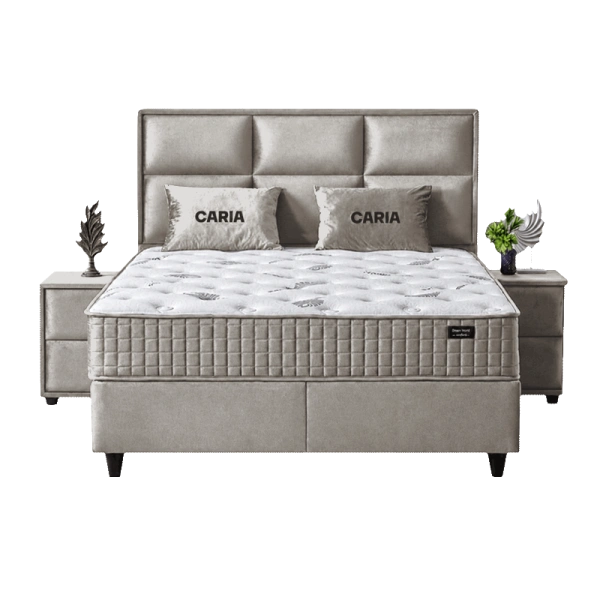 Boxspirng bed with mattress CARIA 160 x 200 - pearl SY