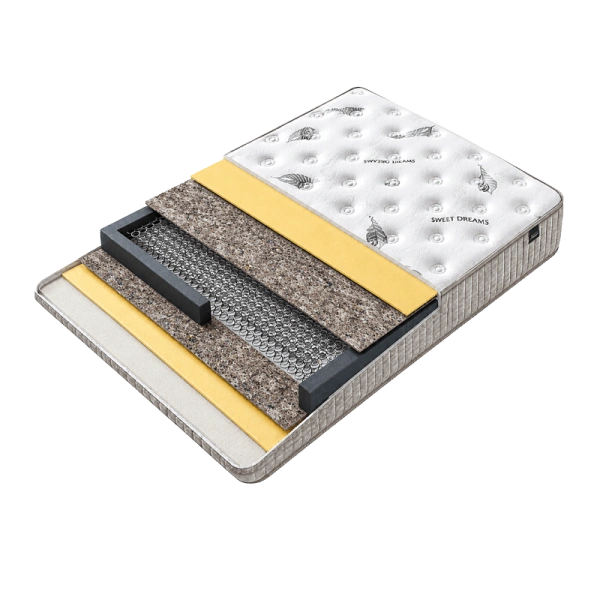 Boxspirng bed with mattress CARIA 160 x 200 - pearl SY