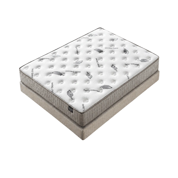 Boxspirng bed with mattress CARIA 160 x 200 - pearl SY