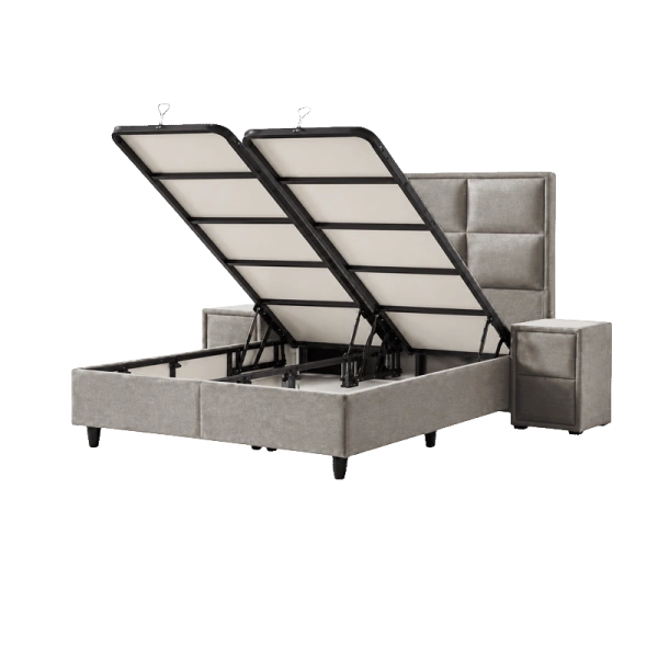 Boxspirng bed with mattress CARIA 160 x 200 - pearl SY