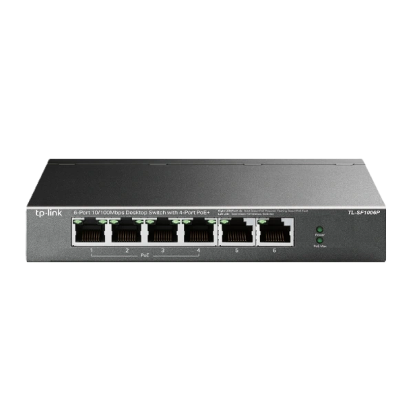 TP-LINK OMADA TL-SF1006P 6-Port 10/100Mbps Desktop Switch with 4-Port PoE+