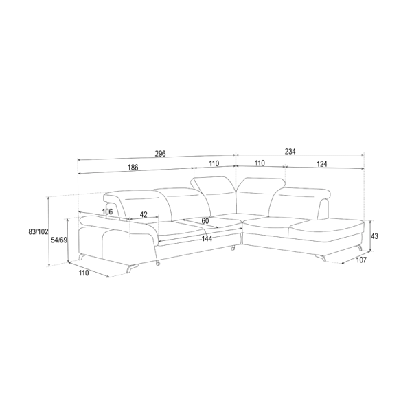 Corner sofa Calvaro