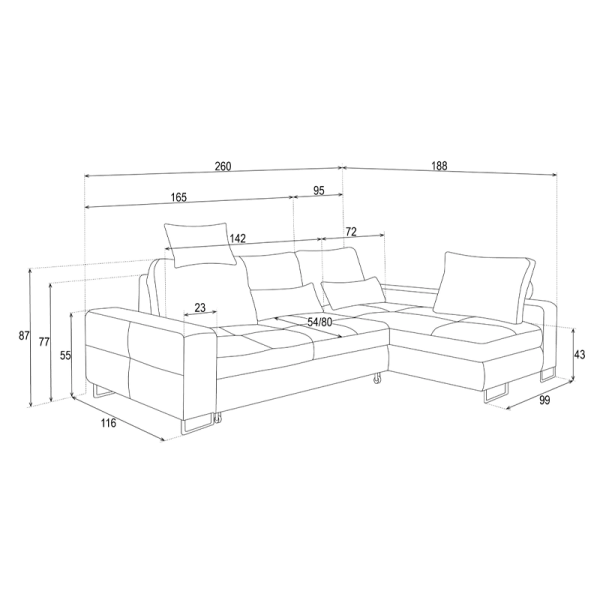 Corner sofa Asti