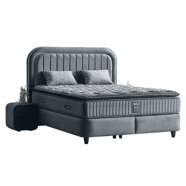 Bed with mattress 140 x 200 - grey 32