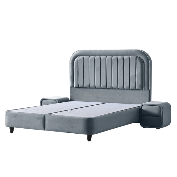Bed with mattress 140 x 200 - grey 32