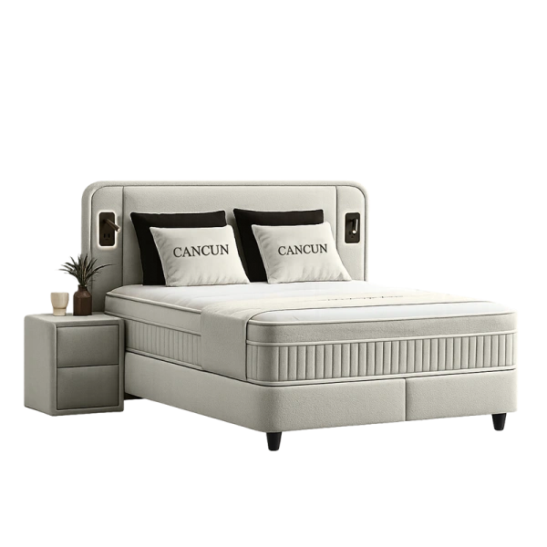 Boxspring bed CANCUN 140 X 200 - latte 06