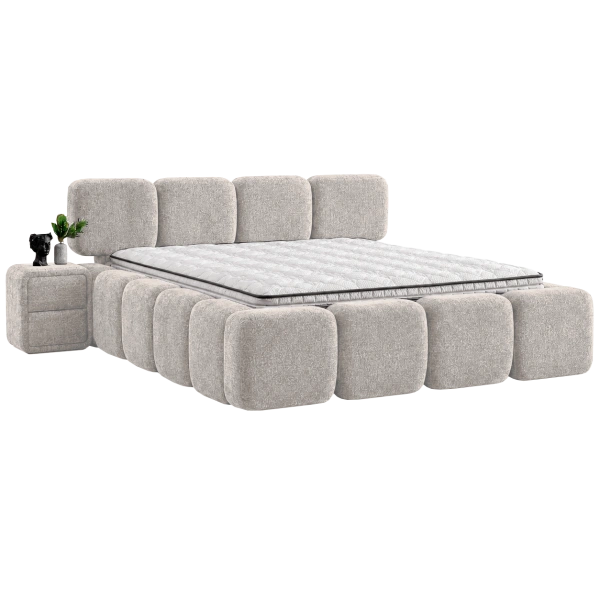 Boxspring bed LEGO 160x200 - cream 02