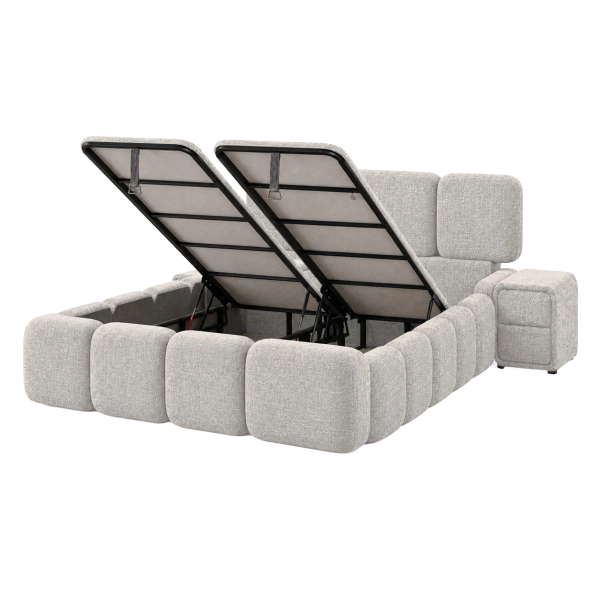 Boxspring bed LEGO 160x200 - cream 02