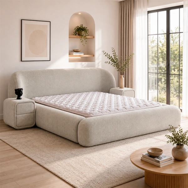 BED BOHEM 160X200 P.HARMONY 07 BEIGE 07
