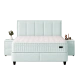 Тапицирана спалня с матрак ROYCE 160 х 200 - светлозелен 03