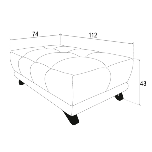 Табуретка за диван VINCI BX