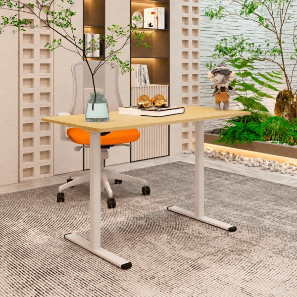 ERGONOMIC DESK CR-157 - BEECH-WHITE