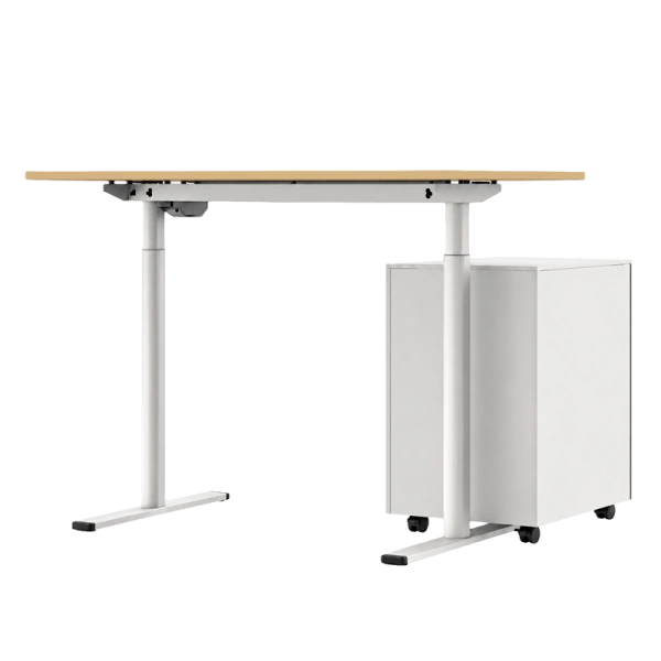 ERGONOMIC DESK CR-157 - BEECH-WHITE