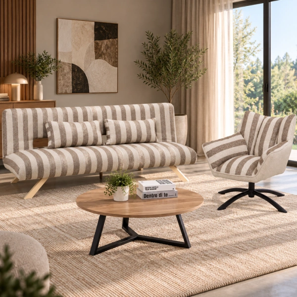 Sofa 3-seater AMANDA - brown