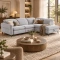 Corner sofa PORTICI LUX - grey