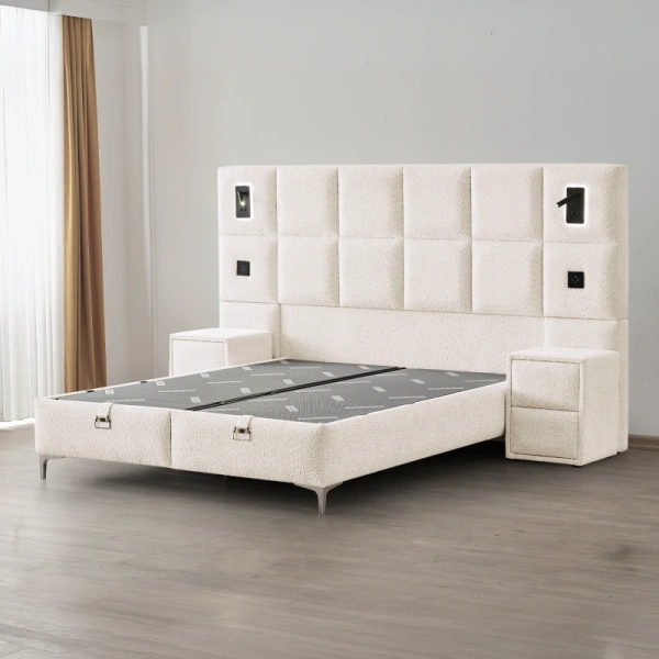 Тапицирана спалня IBIZA 160 x 200 - крем AN